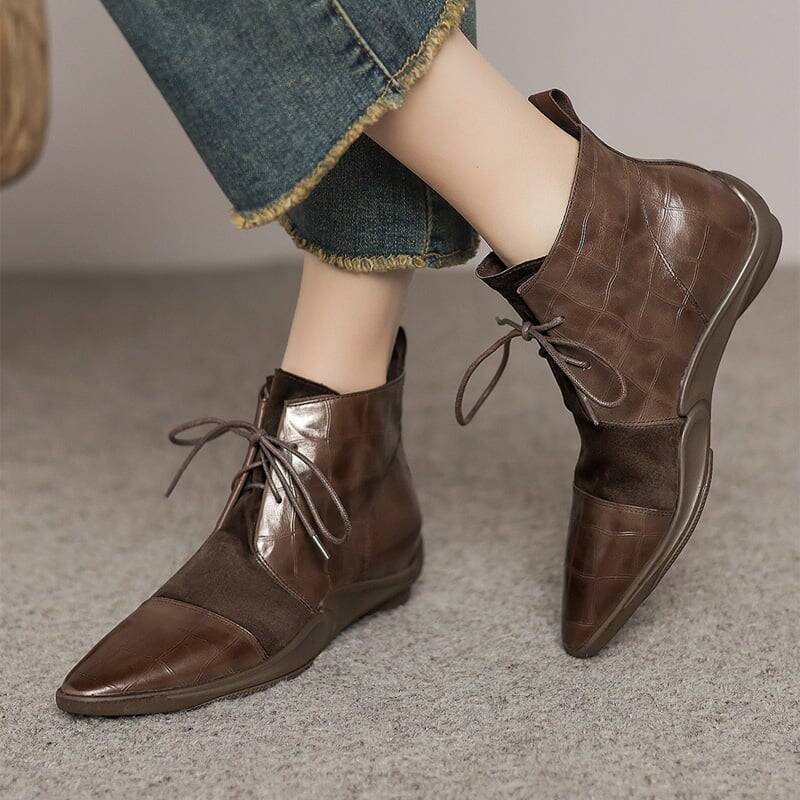 CHIKO Aella Pointy Toe Block Heels Ankle Boots