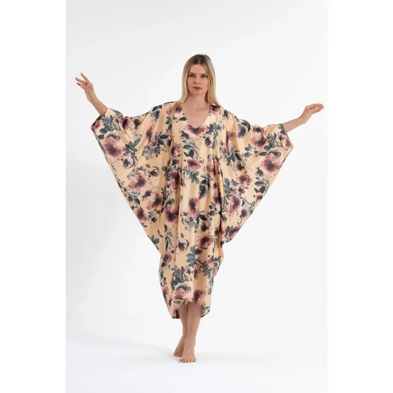 Arabian Hibiscus Modern Kaftan