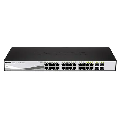DGS-1210-24/E D-Link DES-1210 Series 24 x 10/100/1000Base-T RJ-45 and 4 x Combo RJ-45/SFP (mini-GBIC) Ports Layer 2 Gigabit E...
