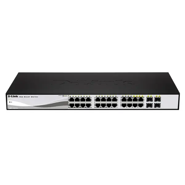 DGS-1210-24/E D-Link DES-1210 Series 24 x 10/100/1000Base-T RJ-45 and 4 x Combo RJ-45/SFP (mini-GBIC) Ports Layer 2 Gigabit E...