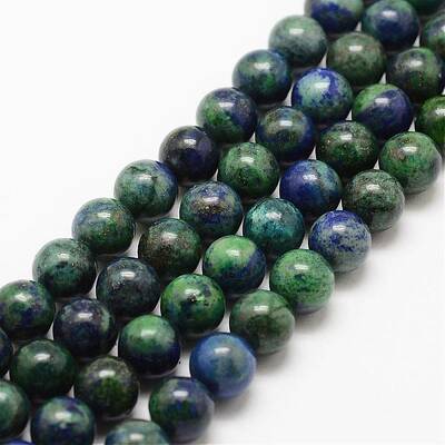 Natural Chrysocolla and Lapis Lazuli Beads Strands