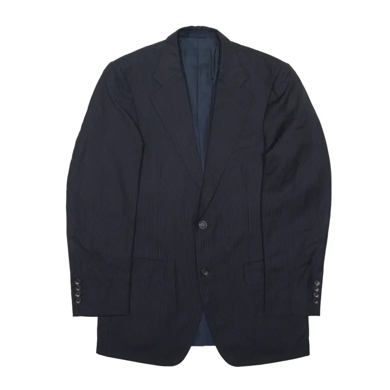 GUCCI Blazer Jacket Blue Wool Pinstripe Mens M