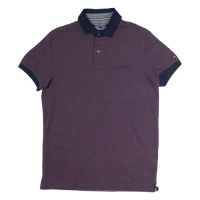 TOMMY HILFIGER Slim Fit Mens Polo Shirt Blue Spotted M