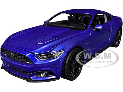 2015 Ford Mustang GT 5.0 Blue Metallic NEX Models Series 1/24 Diecast Model Car by Welly