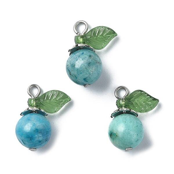 Natural Hemimorphite Dyed Fruit Pendants