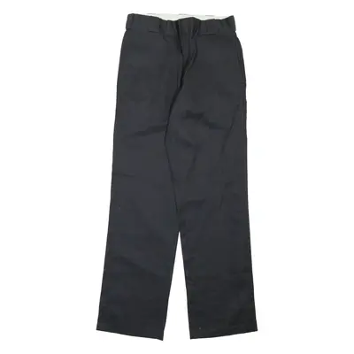 DICKIES Mens Trousers Black Regular Straight W30 L32