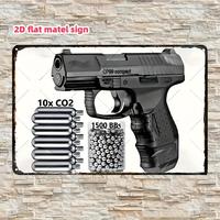 [Walther P99 Metal Sign] Walther P99 2D Wall Art Plaque - Metal Tin Sign 8\