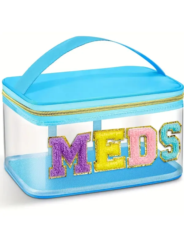 Letter Pattern Makeup Bag, Portable Cosmetic Storage Bag, Multi-purpose Storage Bag for Skincare & Stationery, Travel Essenti...