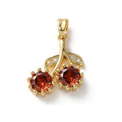 Brass Micro Pave Cubic Zirconia Pendants
