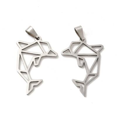 Non-Tarnish 201 Stainless Steel Origami Pendants