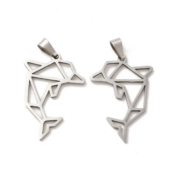Non-Tarnish 201 Stainless Steel Origami Pendants