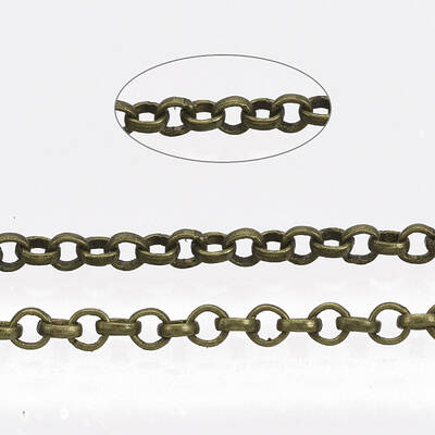 Soldered Brass Coated Iron Rolo Chains
