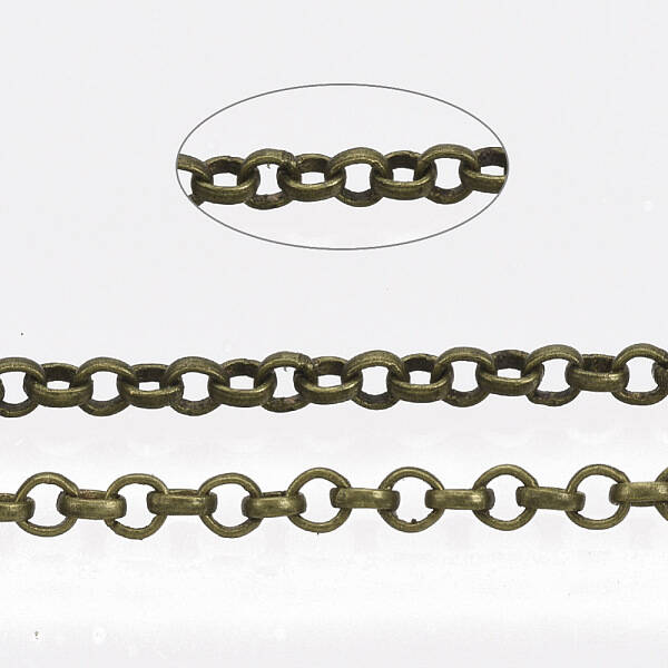 Soldered Brass Coated Iron Rolo Chains