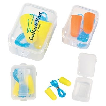 250 Custom Foam Ear Plug Set In Case - Corded