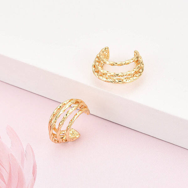 Brass Cuff Earrings