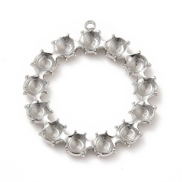 304 Stainless Steel Pendant Rhinestone Settings