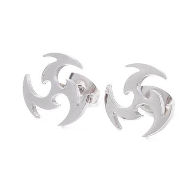Non-Tarnish Windmill 304 Stainless Steel Stud Earrings for Women