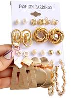 New Fashion Elegant Butterfly, Heart & Twist Design Earrings Set, Summer 2024 New Trendy Faux Pearl Decor Ear Piercing Jewelr...