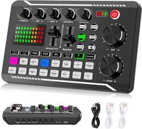 Live Sound Card with DJ Mixer Effects & Voice Changer, Multi-Application Podcast Production Studio Equipment, Sound Card for ...