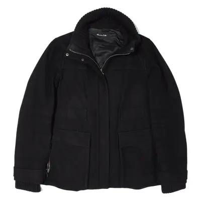 MASSIMO DUTTI Jacket Black Wool Womens M