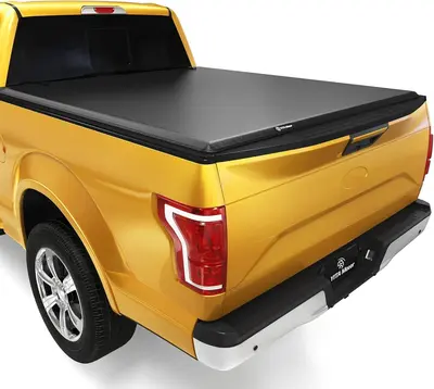 Soft Quad Fold Truck Bed Tonneau Cover Fits for Ford F-250 F-350 F-450 F250 F350 F450 Super Duty 2017-2024, 6.75 ft Bed
