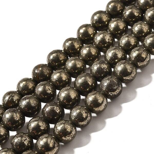 Natural Pyrite Beads Strands