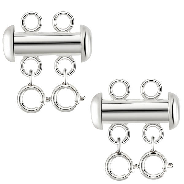925 Sterling Silver Slide Lock Clasps
