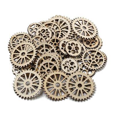 Undyed Wood Steampunk Pendants