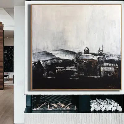 Abstract   Contemporary Art Oversized Wall Art Canvas Black And White Wall Art | VILLAGE HISTORY