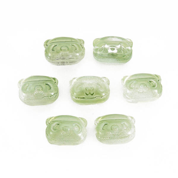 Two Tone Transparent Spray Painted Glass Beads
