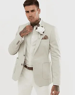 Beige Wedding Suits