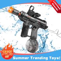 2025 New Upgrade LED Electric Uzi Water Blaster-  Triple Blast Power | Upgraded Spray Flame Lamp Effect Muzzle | 25-40ft Subm...