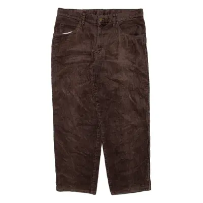 ARMANI JEANS Mens Corduroy Trousers Brown Relaxed Straight W36 L28