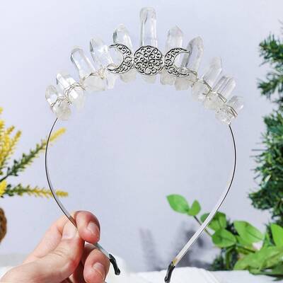 Raw Natural Quartz Hair Bands
