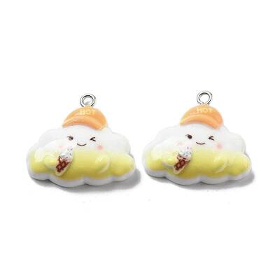 Weather Theme Opaque Resin Pendants