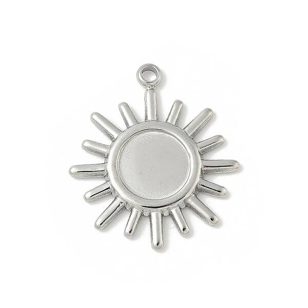 304 Stainless Steel Pendant Cabochon Settings