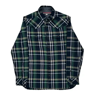 Tommy Hilfiger Flannel Shirt - Small Blue Cotton
