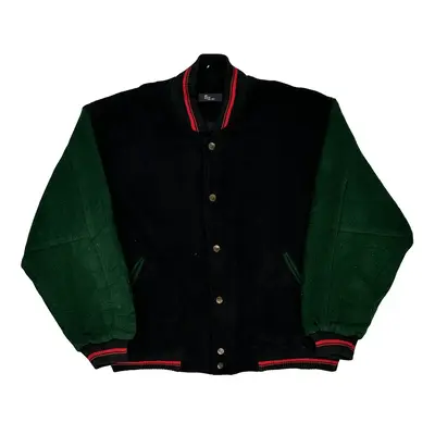 Unbranded Varsity Jacket - XL Black Wool