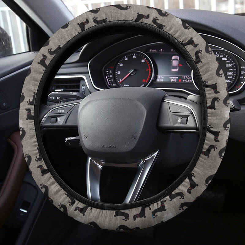 Dachshund Steering Wheel Cover Seatbelt Cover