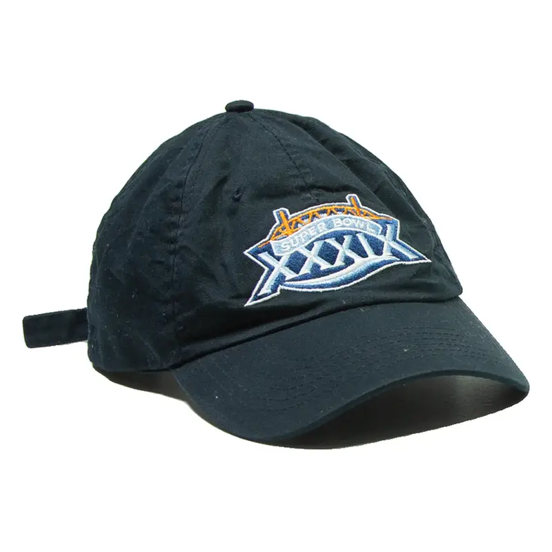 Super Bowl Xxxix Mens Baseball Cap Black M