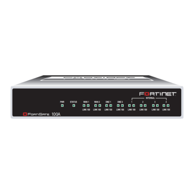 Fortinet FG-100A | FortiGate 100A 4 x Ports 10/100Base-TX + 2 x Ports DMZ Security Firewall Appliance