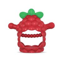 RaZbaby RaZberry Grip Silicone Teether Toy for 3M+ Babies & Infants - Drop Resistant, Non-Toxic, Multi-Textured Design for Fr...