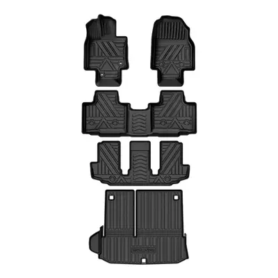 YITAMOTOR® Floor Mats Set for 2020-2025 Toyota Highlander 7 Seats, Custom Fit All Weather Black Floor Mats 3 Row & Cargo Lin...