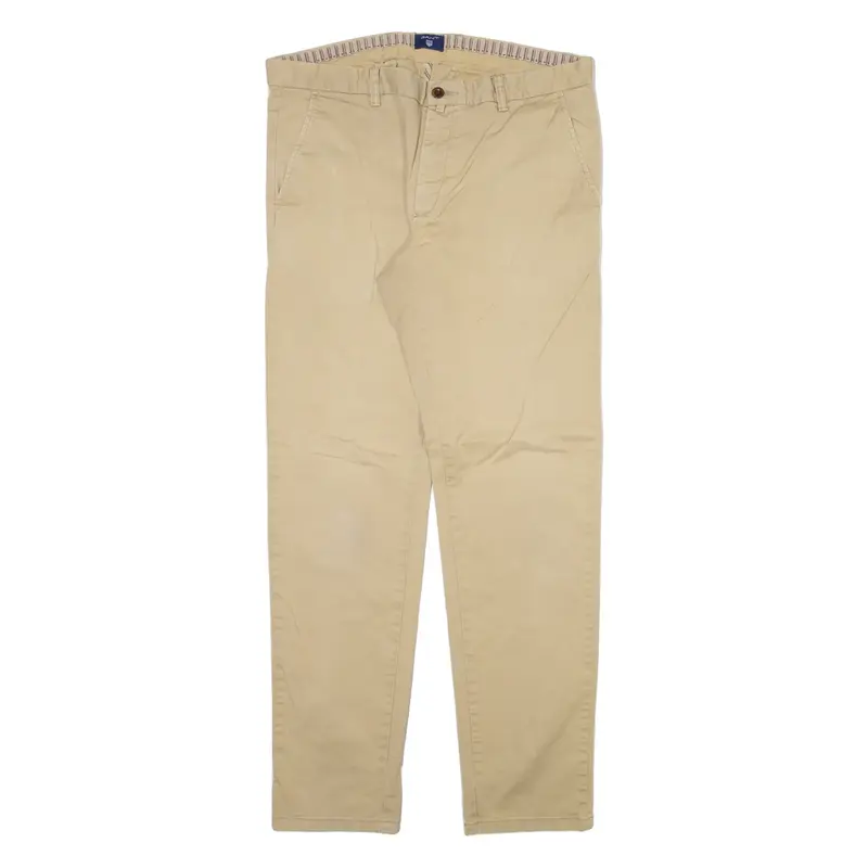 GANT Mens Trousers Beige Slim Straight W34 L31