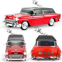 WSTER WS-1955 Retro car model Bluetooth speaker with LED display, USB interface, FM radio function, TF, AUX, Father's Day, bi...