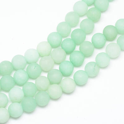 Natural White Jade Bead Strands