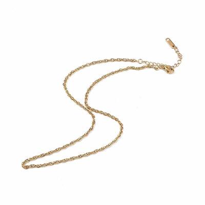 Ion Plating(IP) 304 Stainless Steel Rope Chain Necklace for Men Women