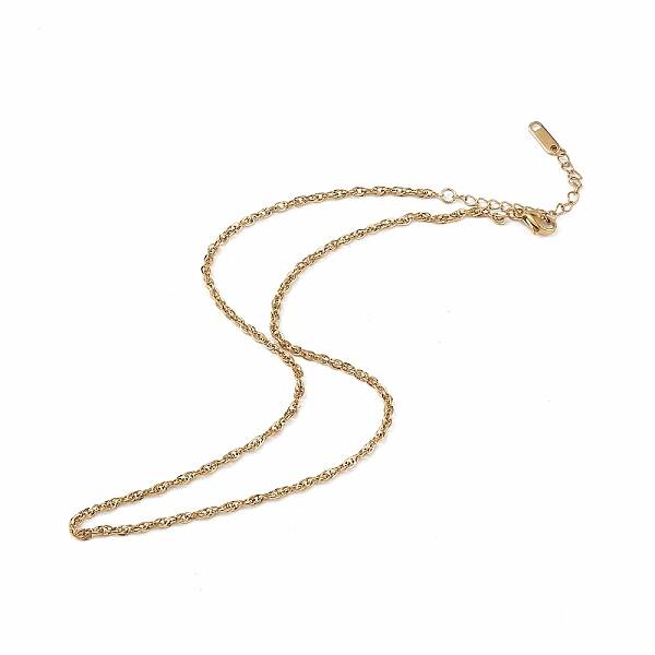 Ion Plating(IP) 304 Stainless Steel Rope Chain Necklace for Men Women