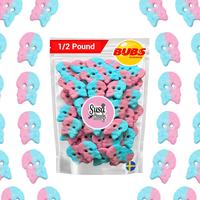 Bubs Sour Dizzy Skulls - 1/2 Pound Bag - Soft Sour Candy - Swedish Candy Snack Sweet