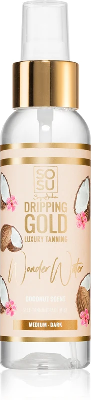 Dripping Gold Wonder Water Coconut Face Tanning Spray Medium Dark 100ml